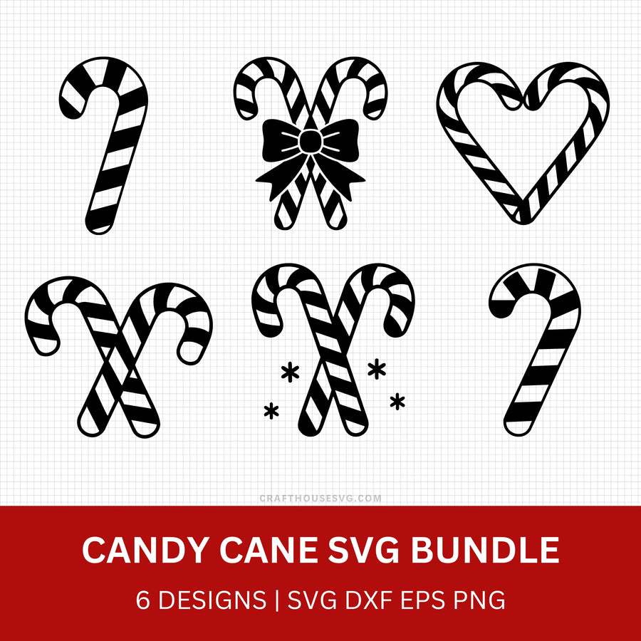Candy Cane SVG Bundle - Craft House SVG