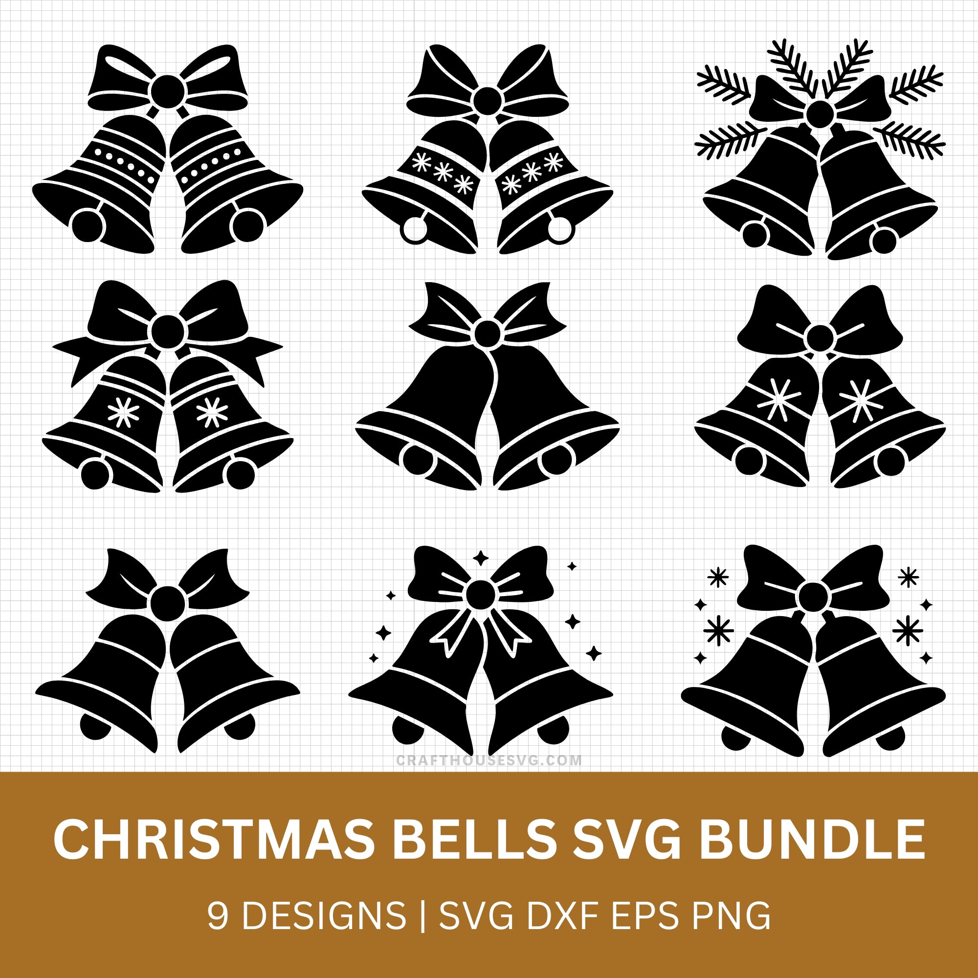 Christmas Bells SVG Bundle - Craft House SVG