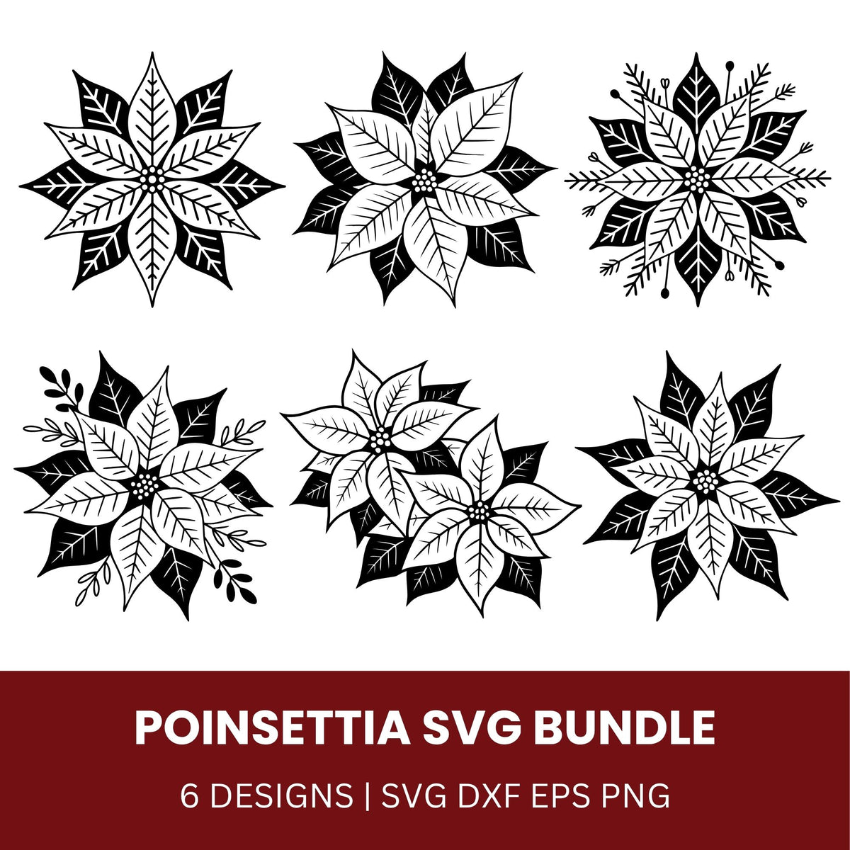 Poinsettia SVG Bundle