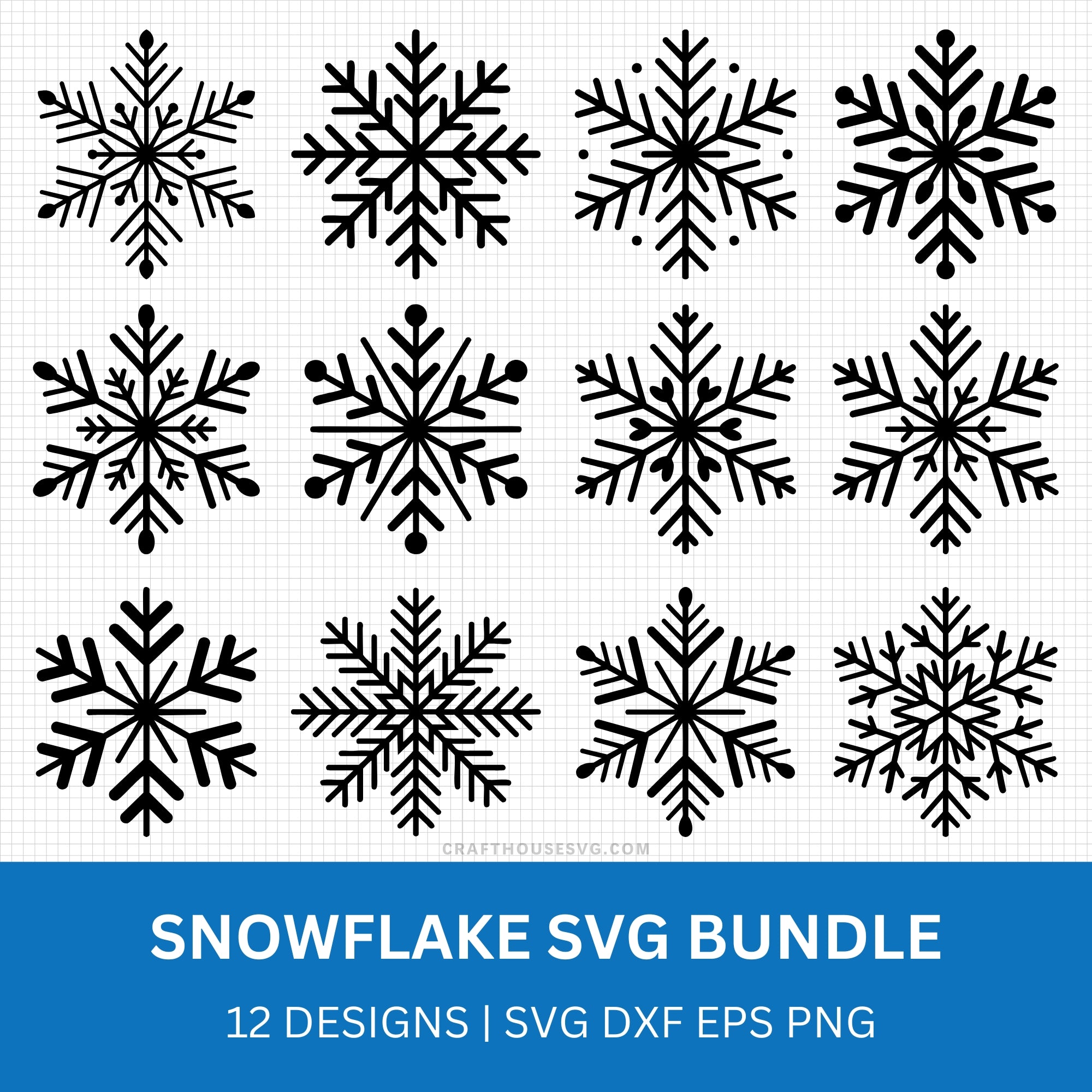 Snowflake SVG Bundle – Craft House SVG