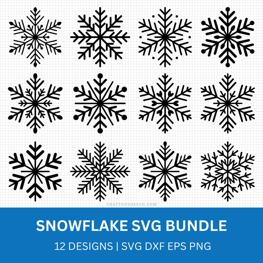 Snowflake SVG Bundle - Craft House SVG