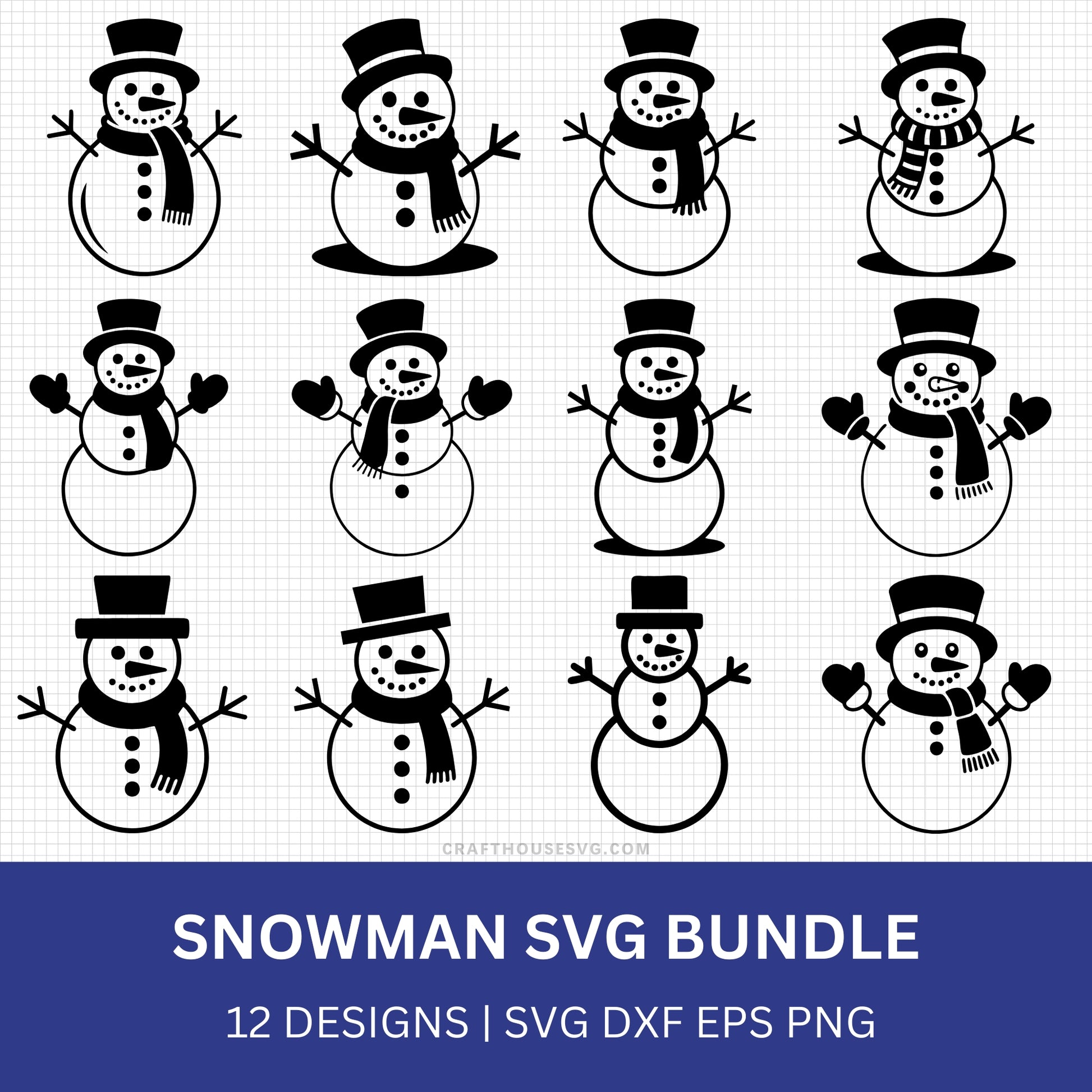 Snowman SVG Bundle - Craft House SVG