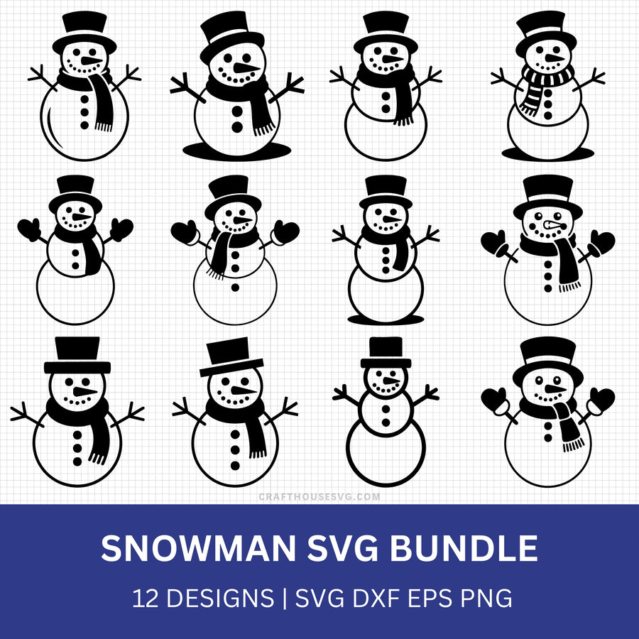 Snowman SVG Bundle - Craft House SVG
