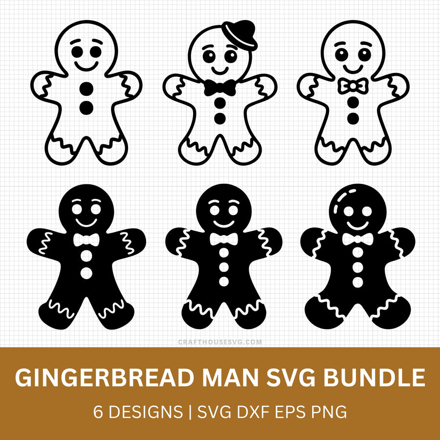 Gingerbread Man SVG Bundle - Craft House SVG
