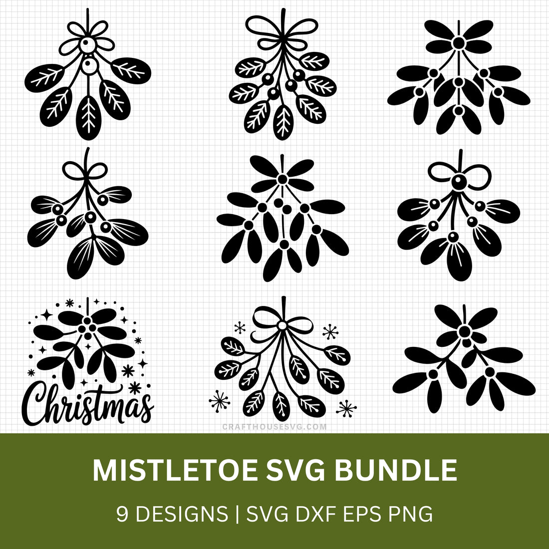 Mistletoe SVG Bundle – Craft House SVG