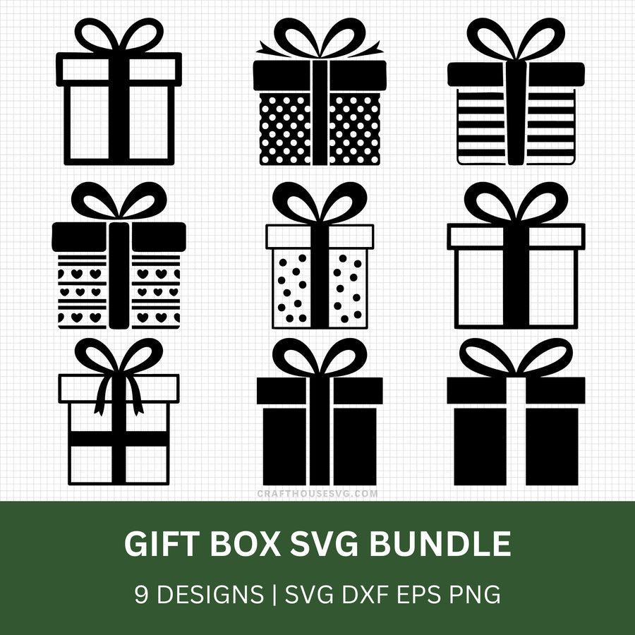 Gift Box SVG Bundle - Craft House SVG