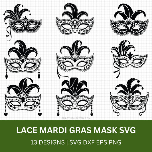 Lace Mardi Gras Mask SVG Bundle