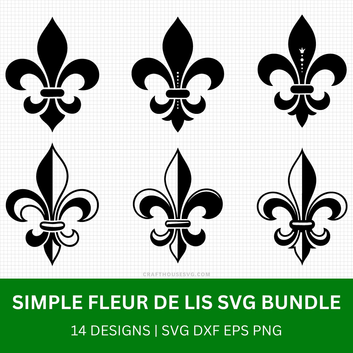 Simple Fleur de lis SVG Bundle