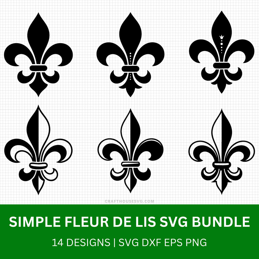 Simple Fleur de lis SVG Bundle - Craft House SVG