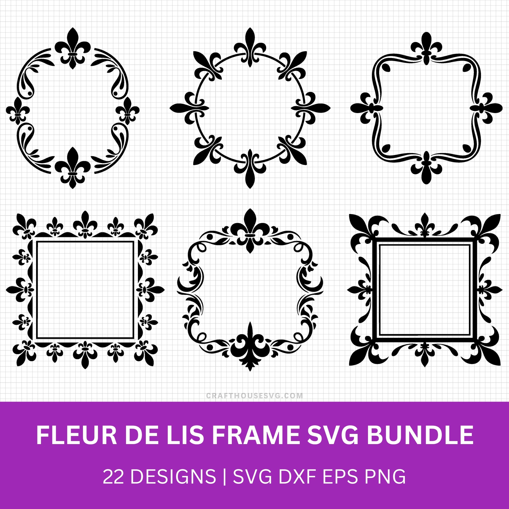 Mardi Gras Frame SVG Bundle