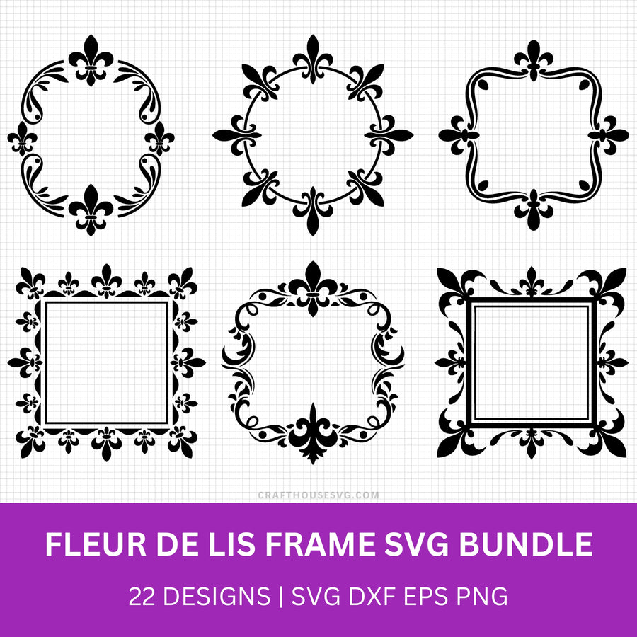 Mardi Gras Frame SVG Bundle - Craft House SVG