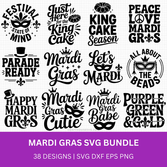 Mardi Gras Quotes SVG Bundle