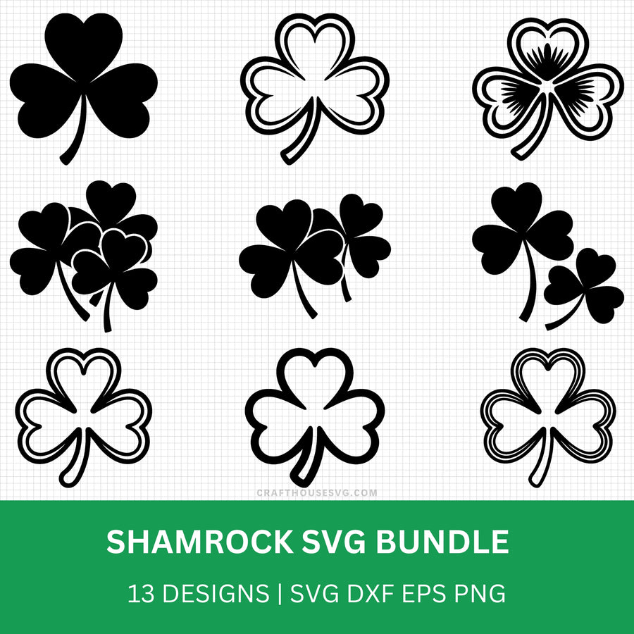 Shamrock SVG Bundle - Craft House SVG