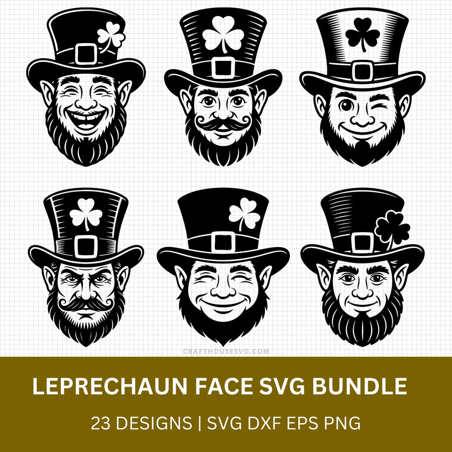 Leprechaun Face SVG Bundle - Craft House SVG