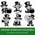 Cartoon Leprechaun SVG Bundle - Craft House SVG