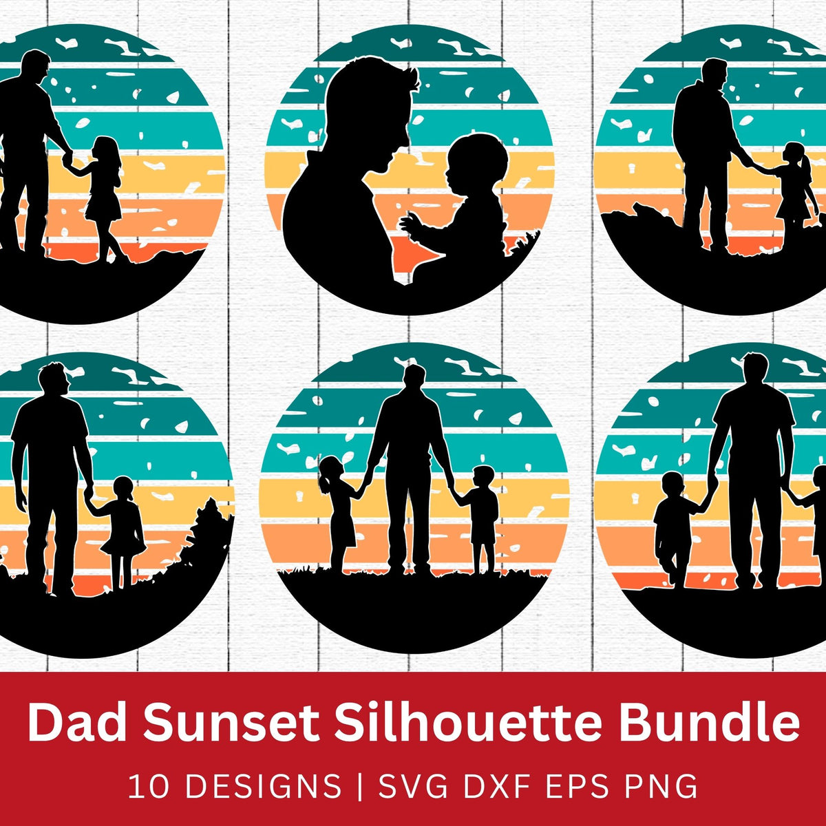 Dad Silhouette SVG Bundle