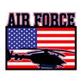 3D Air Force American Flag SVG design for Cricut, Silhouette, laser cutting, vinyl, sublimation, patriotic crafts, and 4th of July projects.