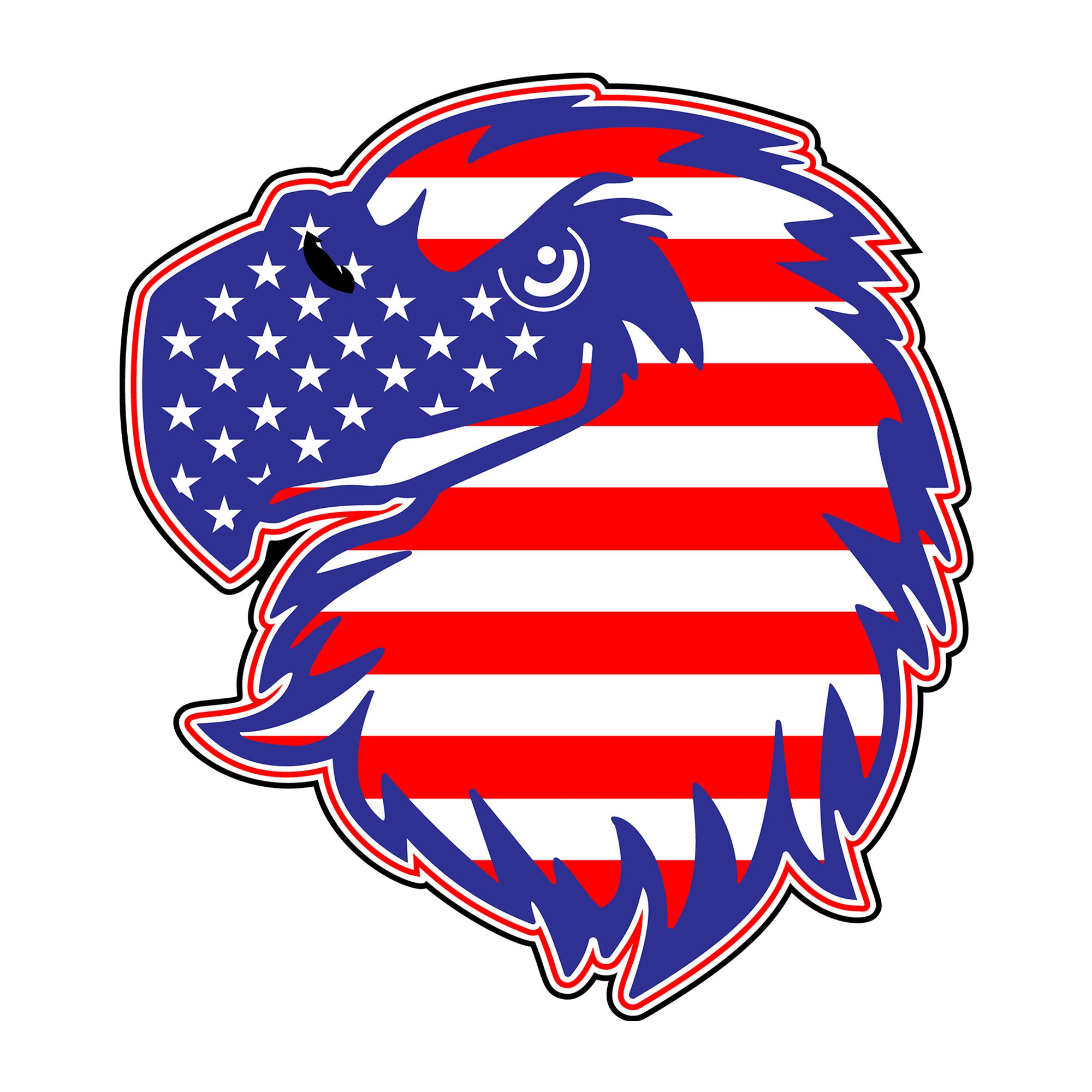 3D Bald Eagle US Flag SVG design for Cricut, Silhouette, laser cutting, vinyl, sublimation, patriotic crafts, and 4th of July projects.