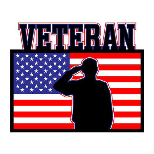 3D Veteran American Flag SVG design for Cricut, Silhouette, laser cutting, vinyl, sublimation, patriotic crafts, and 4th of July projects.