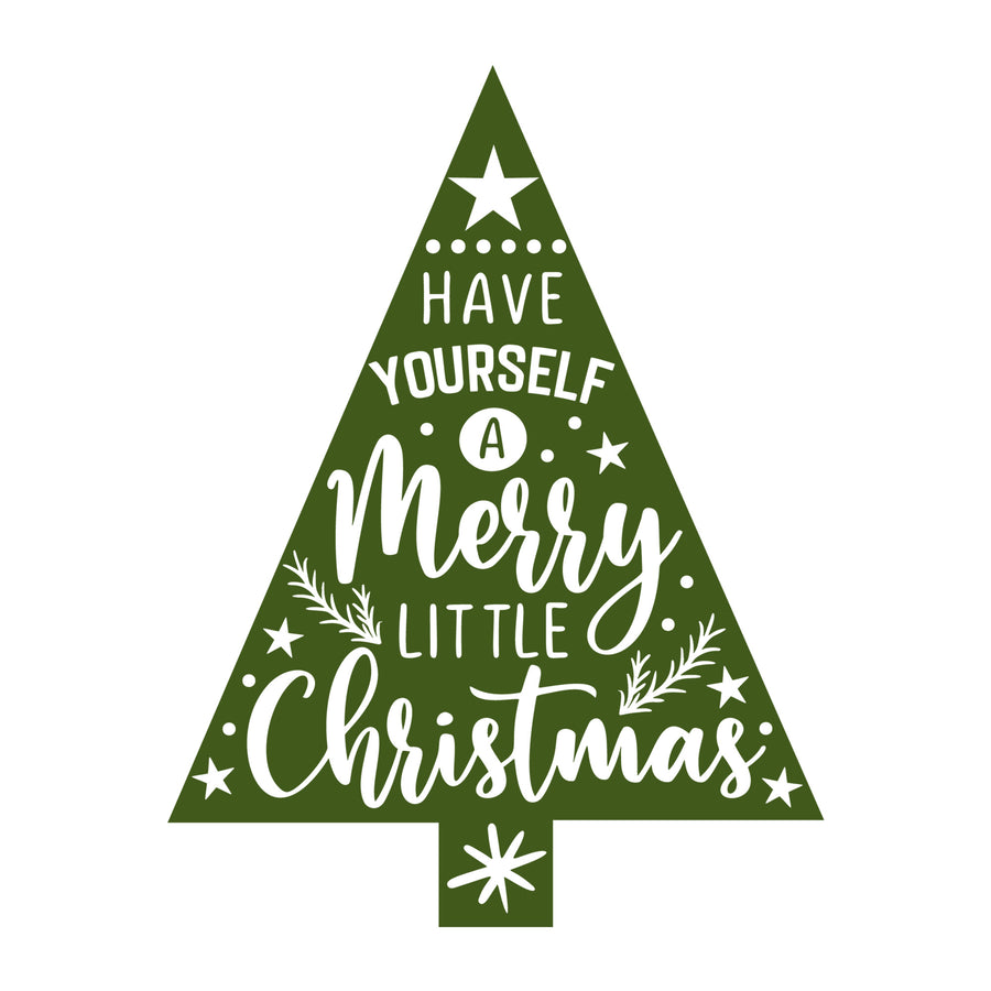 Have Yourself A Merry Little Christmas SVG design for Cricut, Silhouette, laser cutting, vinyl, sublimation, Christmas crafts, and DIY projects.