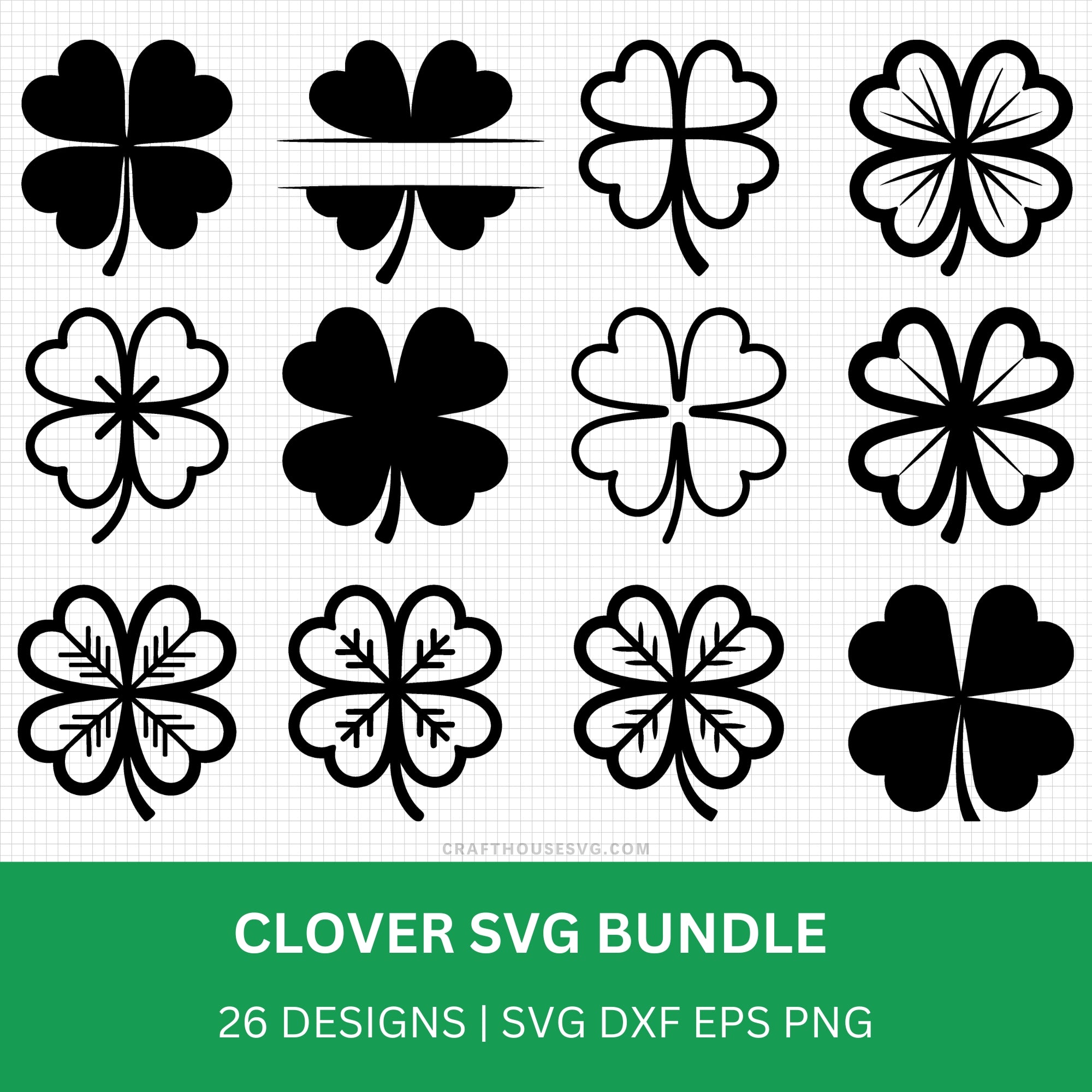 Clover SVG Bundle - Craft House SVG
