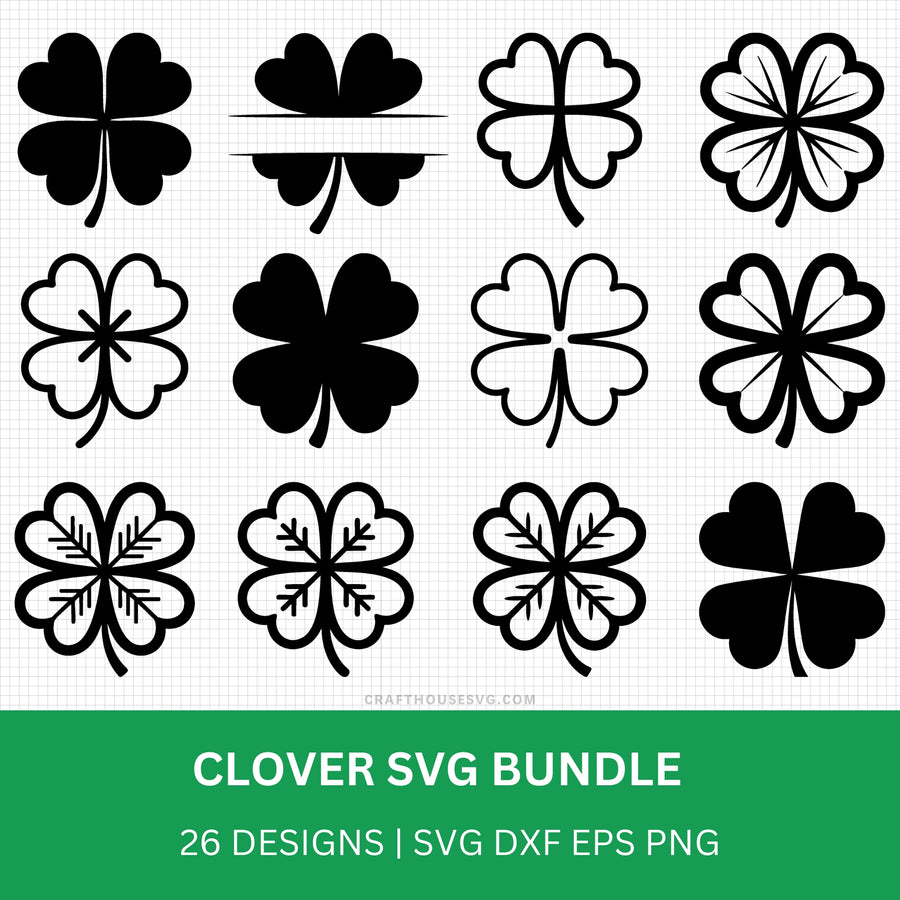 Clover SVG Bundle - Craft House SVG