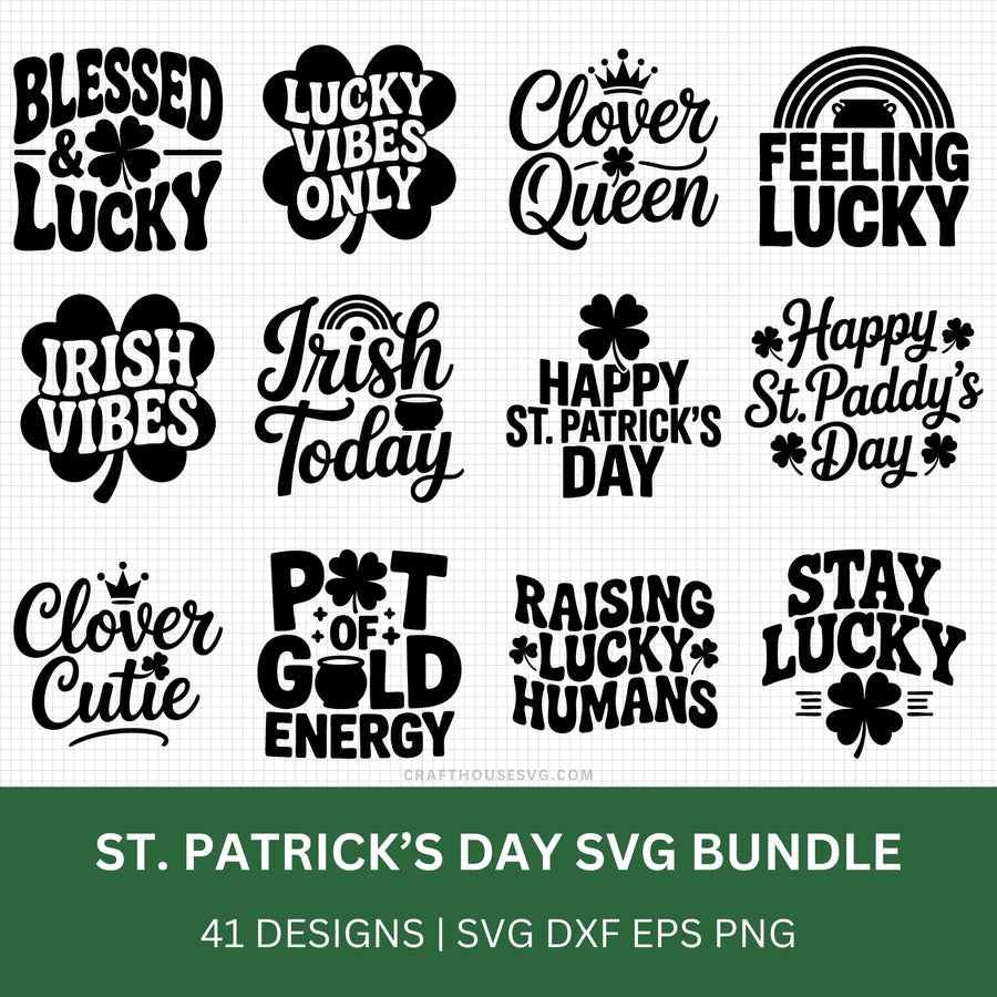 St. Patrick's Day Quotes SVG Bundle - Craft House SVG