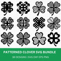 Patterned Clover SVG Bundle - Craft House SVG