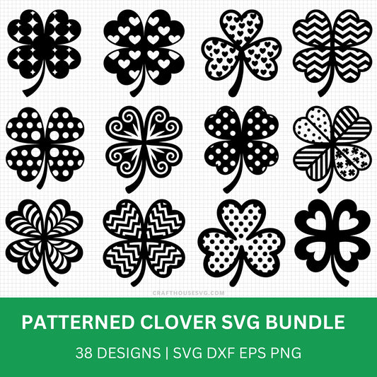 Patterned Clover SVG Bundle