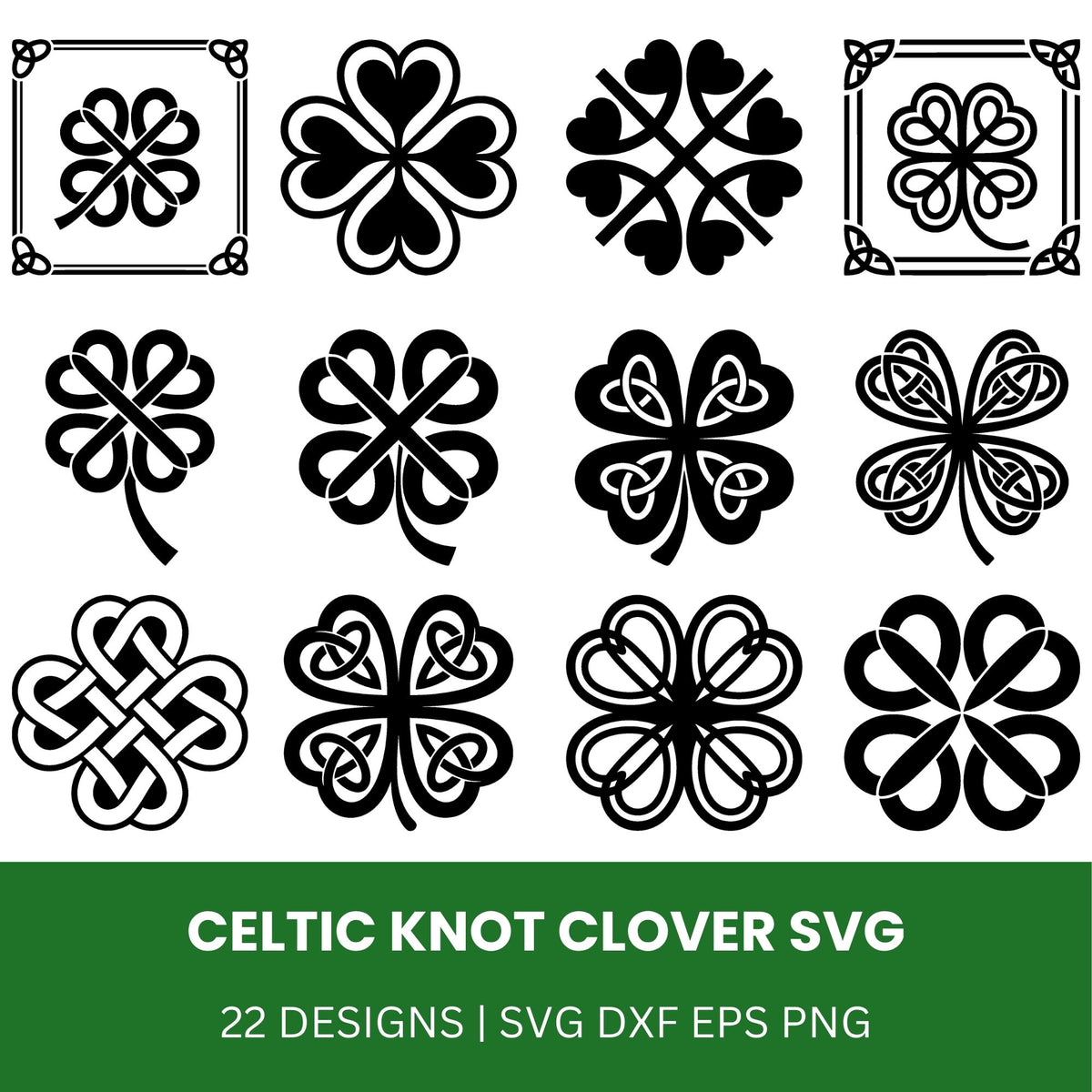 Celtic Knot Clover SVG Bundle