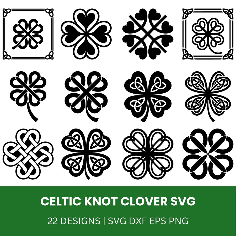 Celtic Knot Clover SVG Bundle
