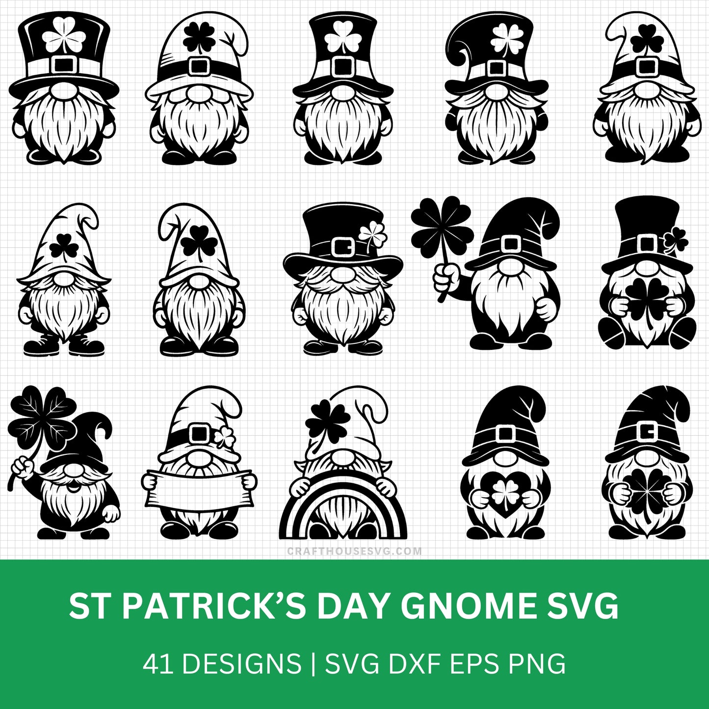 St. Patrick's Day Gnome SVG Bundle PLR Resell Rights