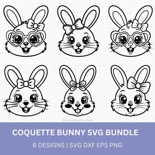 Coquette Easter Bunny SVG Bundle PLR Resell Rights