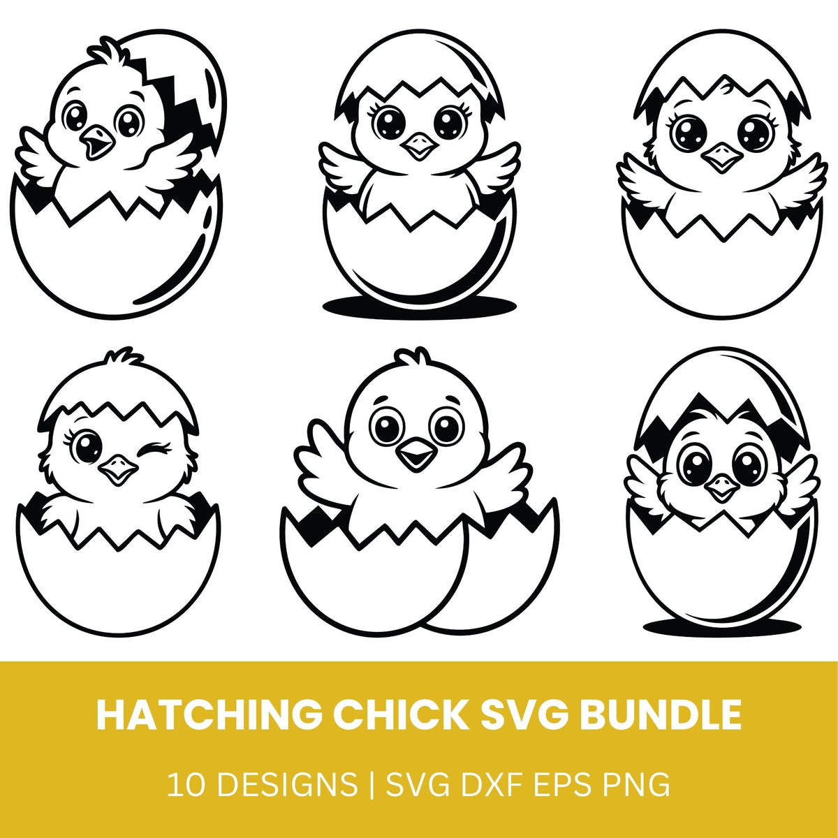 Hatching Chick SVG Bundle