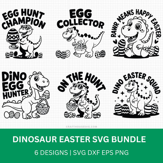 Dinosaur Easter SVG Bundle PLR Resell Rights