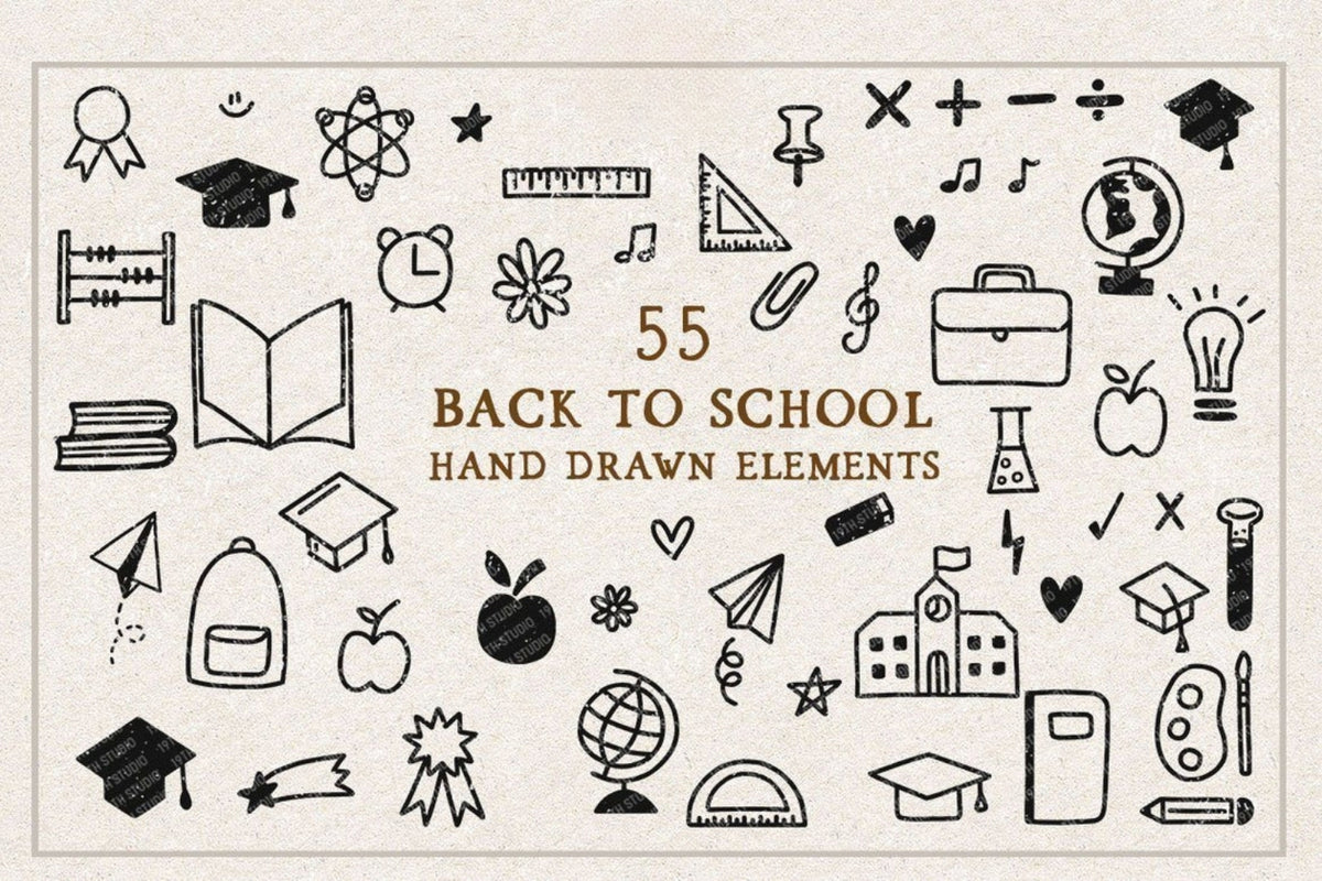 Back To School Hand Drawn Elements