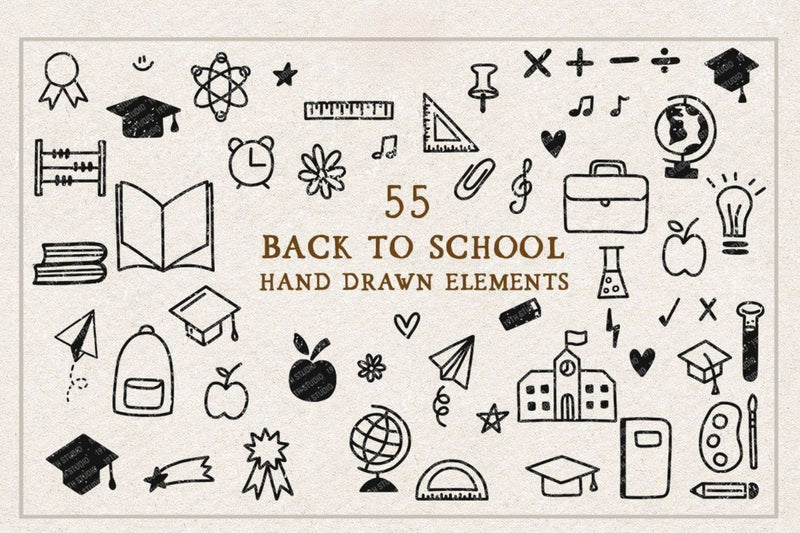 Back To School Hand Drawn Elements