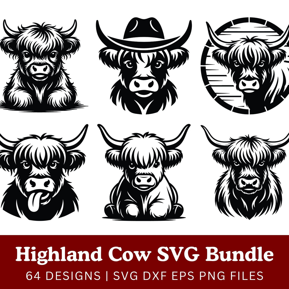 Highland Cow SVG Bundle - Craft House SVG