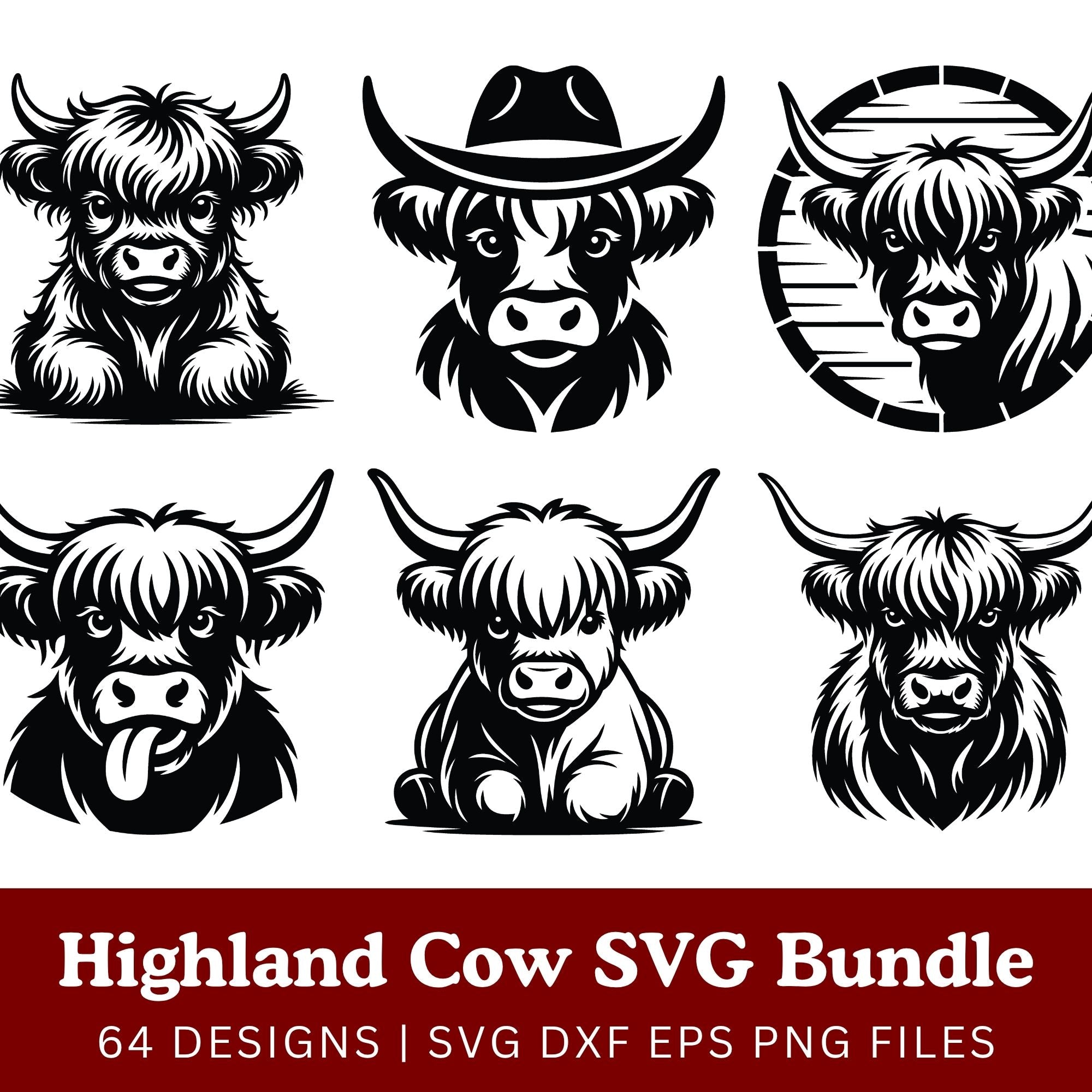 Highland Cow SVG Bundle - Craft House SVG