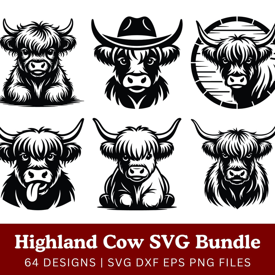 Highland Cow SVG Bundle - Craft House SVG