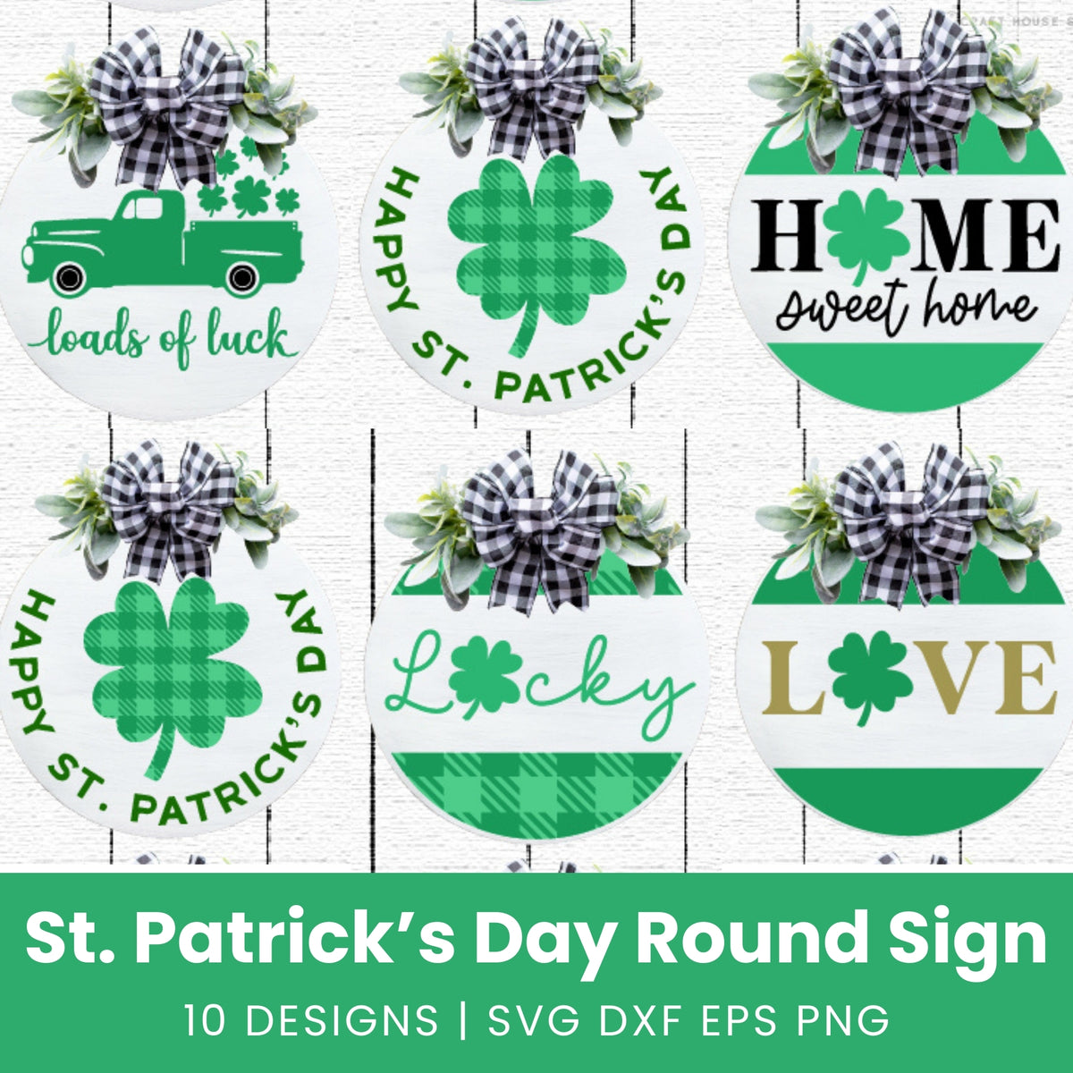 St Patricks Day Round Sign SVG Bundle