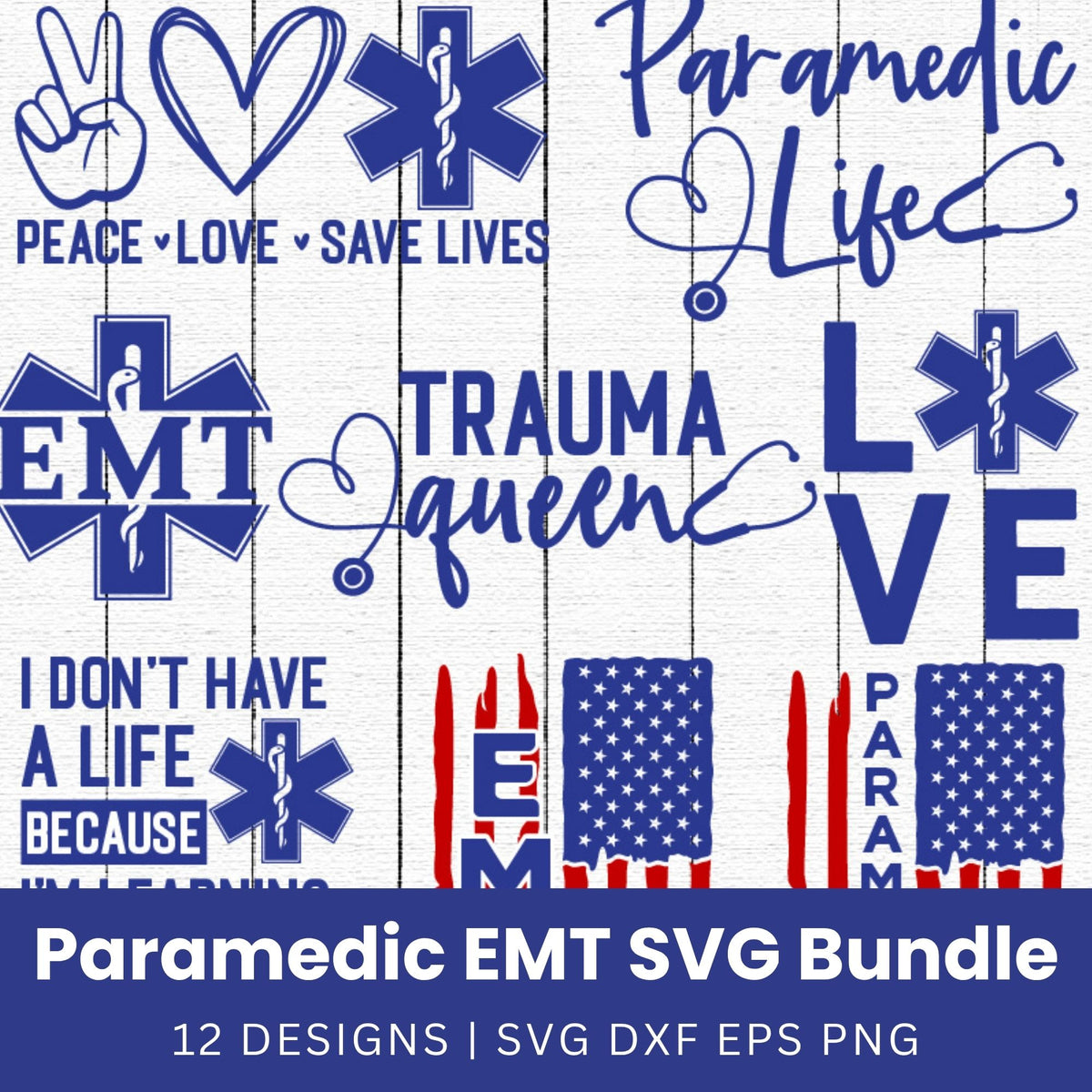 Paramedic EMS EMT SVG Bundle