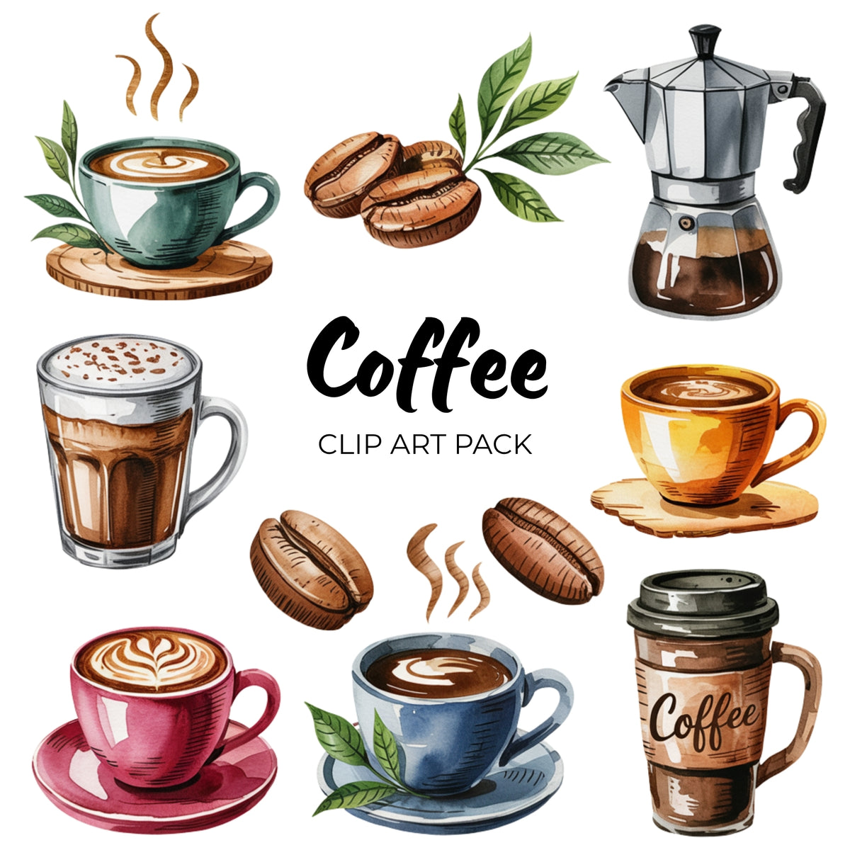 Coffee Clipart Pack