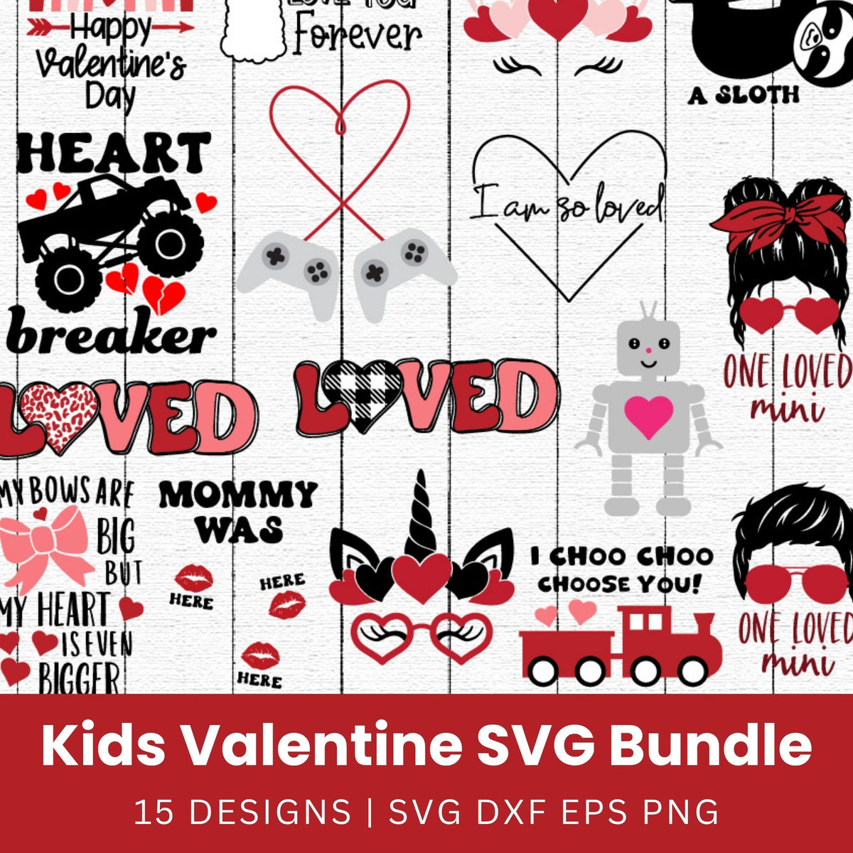 Kids Valentine SVG Bundle