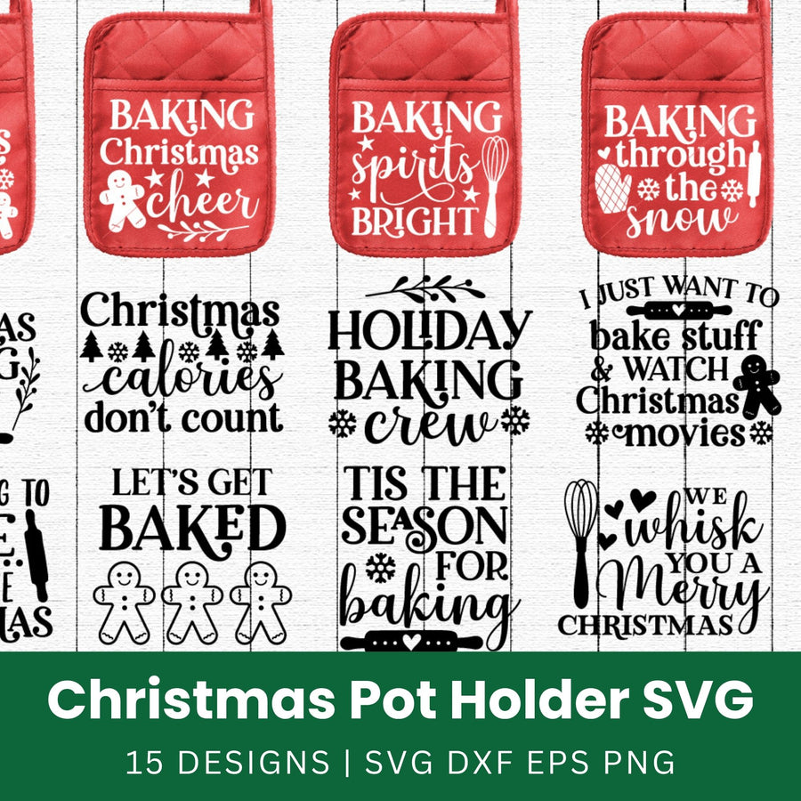 Christmas Pot Holder SVG Bundle