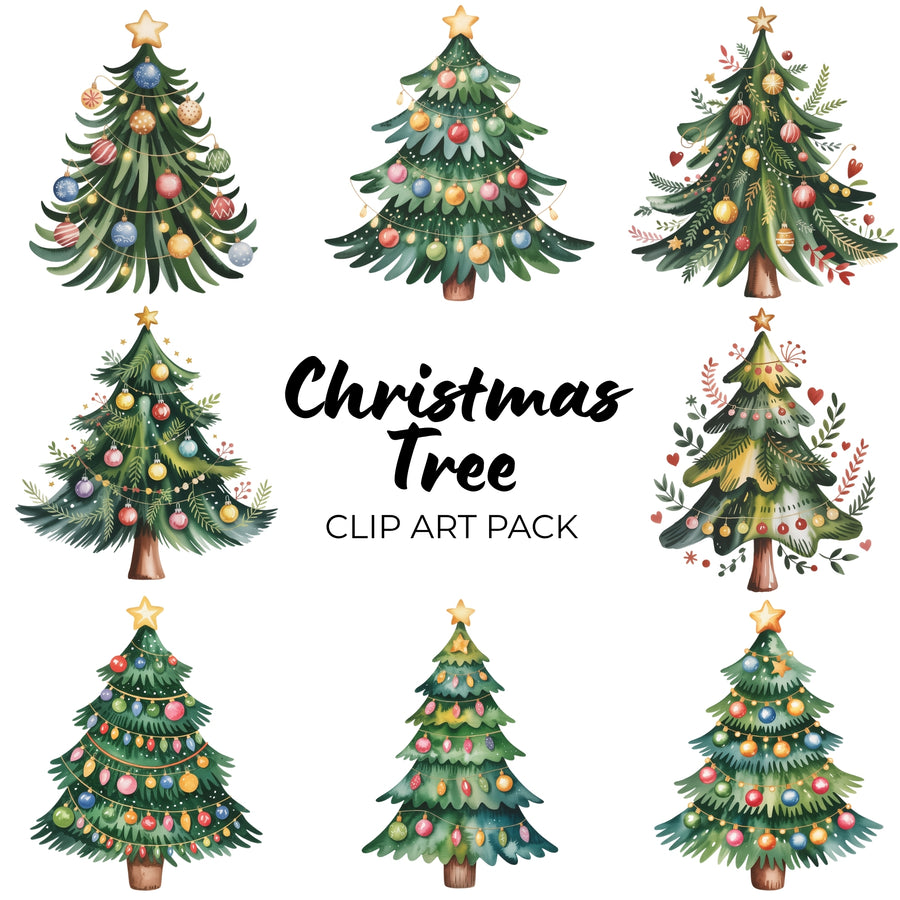 Christmas Tree Clipart Pack