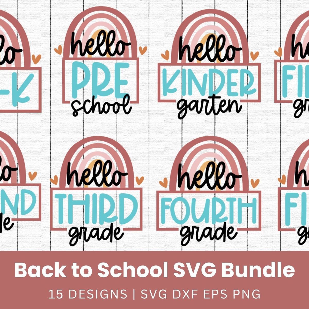 Back to School shirt designs SVG Bundle