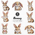 Bunny Clipart Pack Sublimation Bundle PNG - Craft House SVG