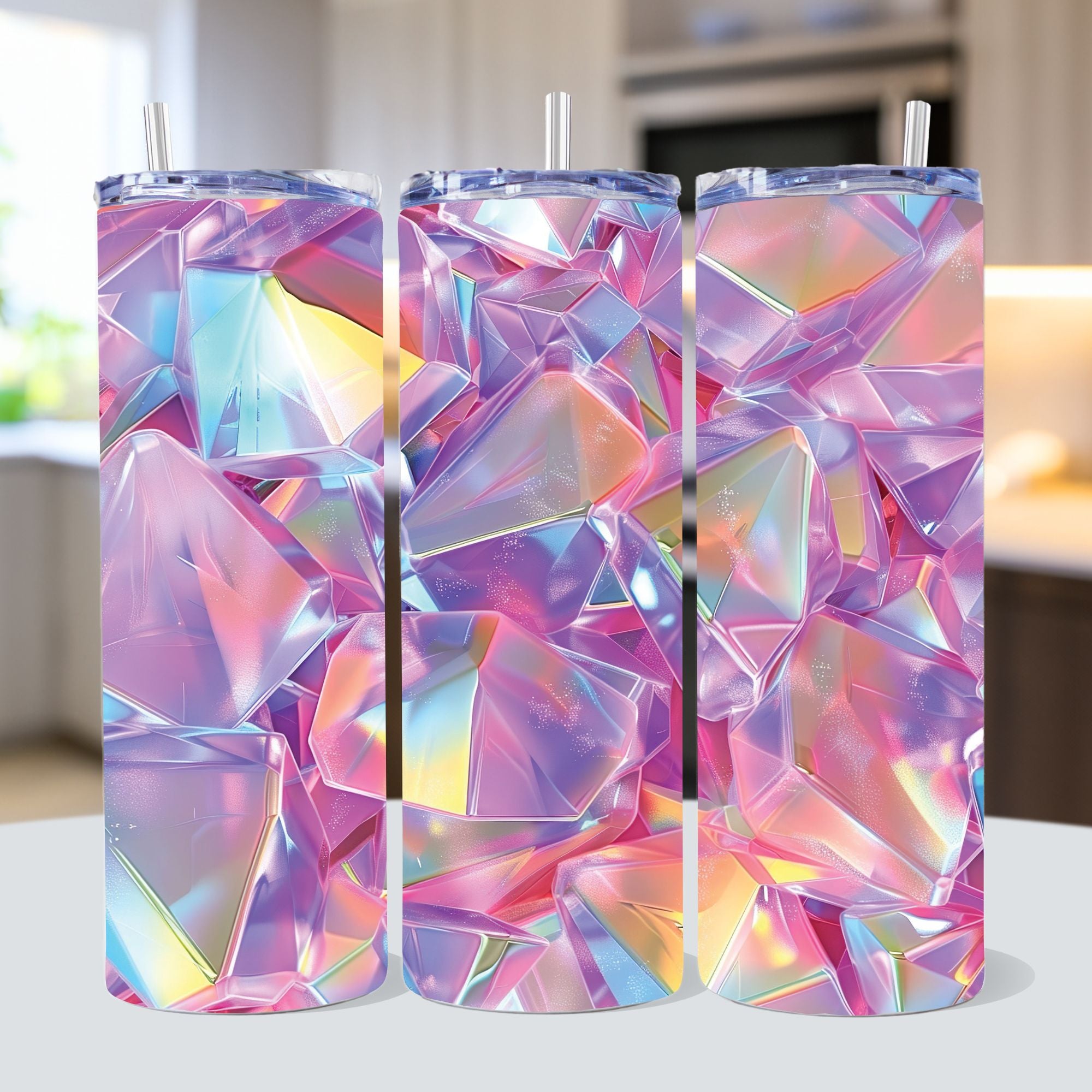 Holographic Crystal 20 oz Straight Tumbler Wrap JPG