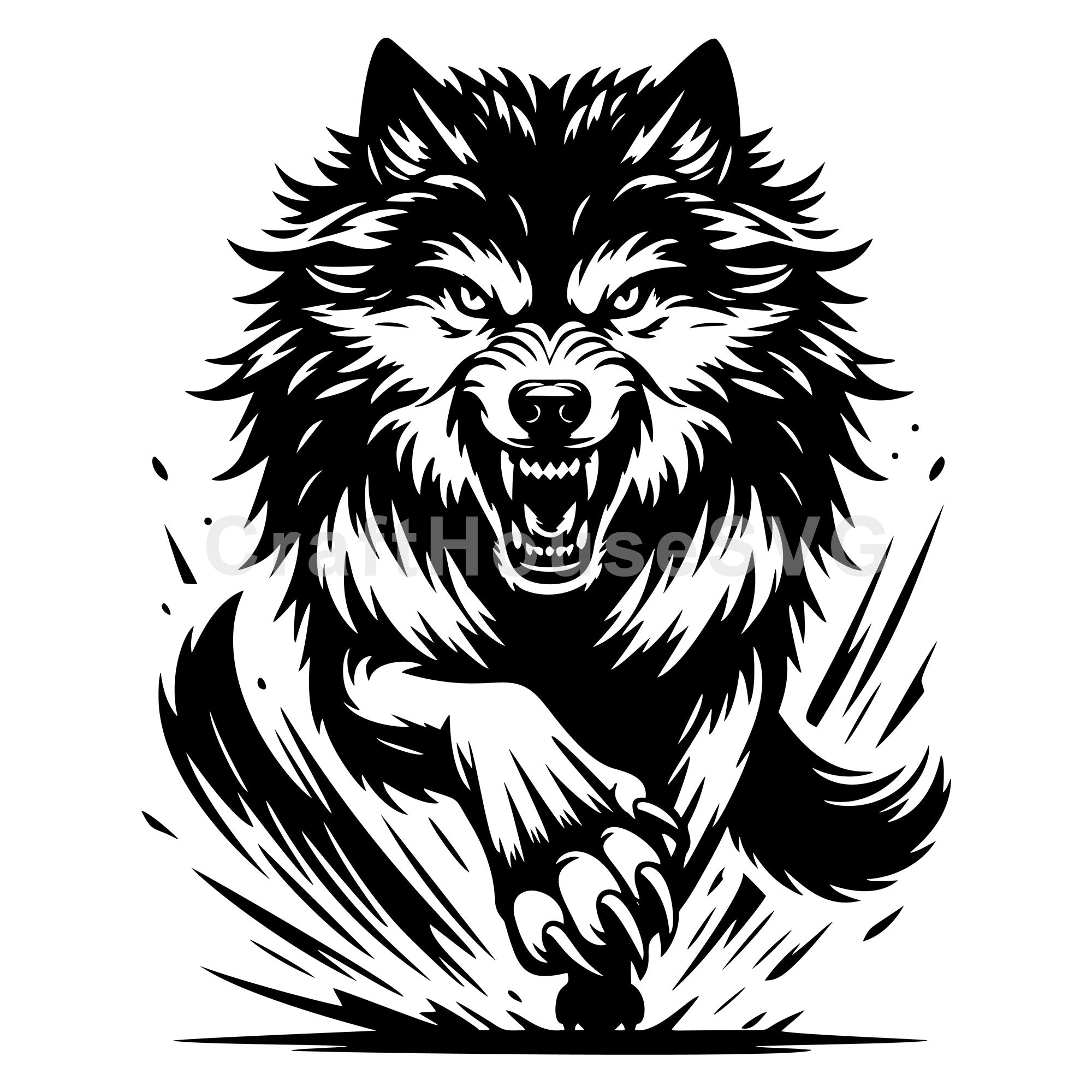 Aggressive Wolf SVG